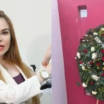 Paola Gárate Valenzuela, quien recibió una corona fúnebre